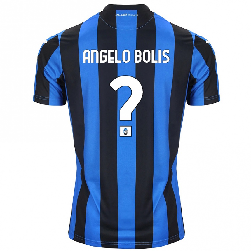 Homme Football Maillot Tommaso Angelo Bolis #0 Bleu Noir Tenues Domicile 2024/25