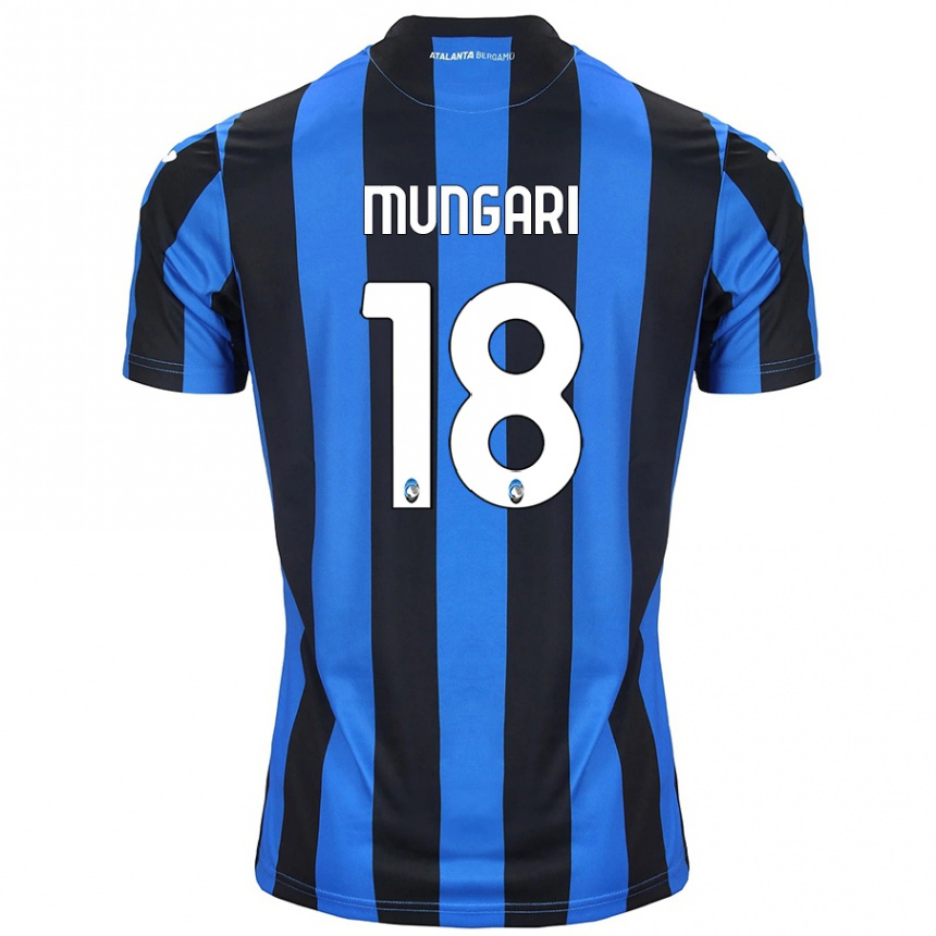 Homme Football Maillot Giuseppe Mungari #18 Bleu Noir Tenues Domicile 2024/25