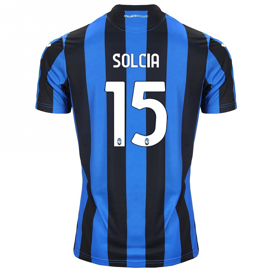 Homme Football Maillot Daniele Solcia #15 Bleu Noir Tenues Domicile 2024/25