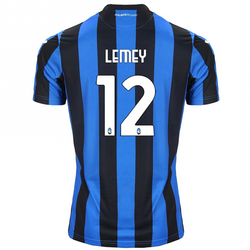 Homme Football Maillot Diede Lemey #12 Bleu Noir Tenues Domicile 2024/25