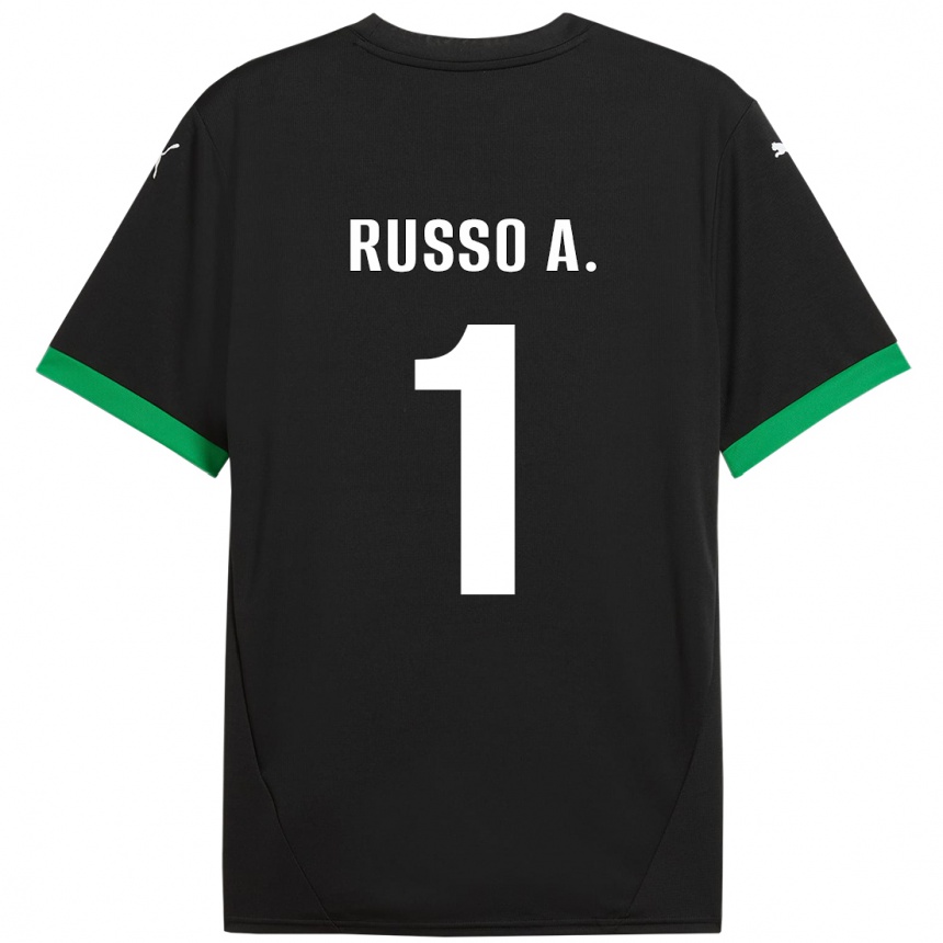 Homme Football Maillot Alessandro Russo #1 Noir Vert Foncé Tenues Domicile 2024/25