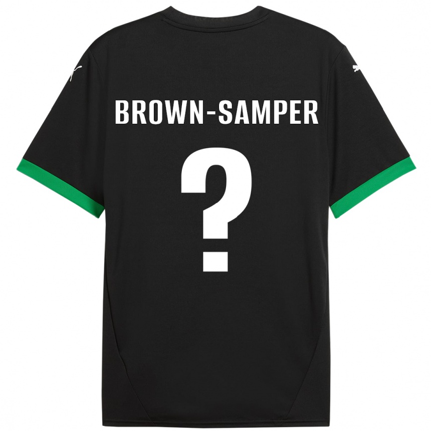 Homme Football Maillot Isaac Brown-Samper #0 Noir Vert Foncé Tenues Domicile 2024/25