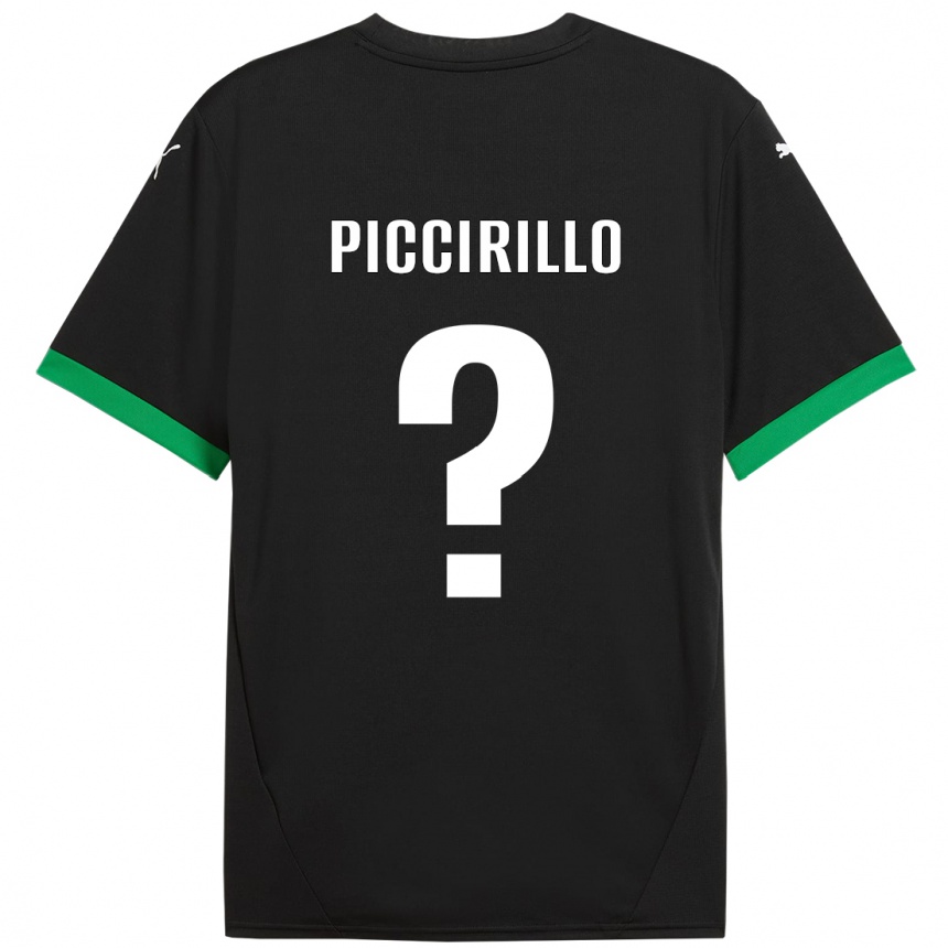 Homme Football Maillot Michele Piccirillo #0 Noir Vert Foncé Tenues Domicile 2024/25