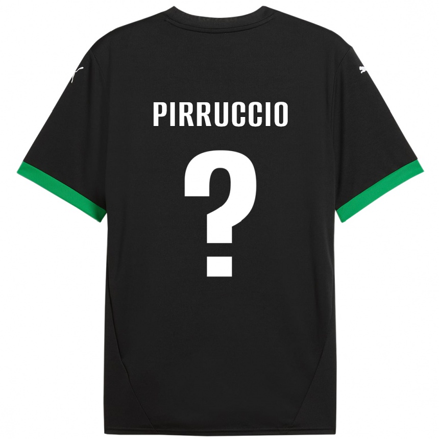 Homme Football Maillot Federico Pirruccio #0 Noir Vert Foncé Tenues Domicile 2024/25