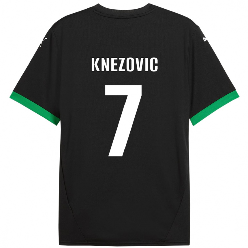 Homme Football Maillot Borna Knezovic #7 Noir Vert Foncé Tenues Domicile 2024/25