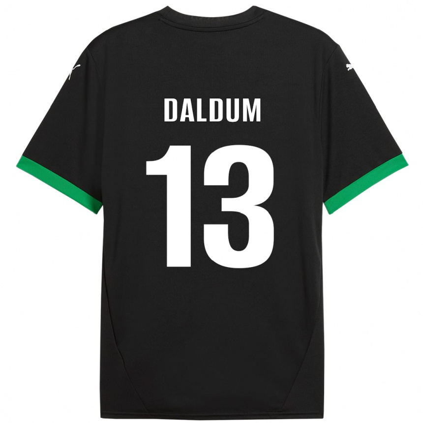 Homme Football Maillot Sonosi Daldum #13 Noir Vert Foncé Tenues Domicile 2024/25