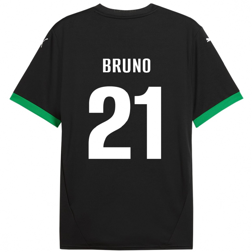 Homme Football Maillot Kevin Bruno #21 Noir Vert Foncé Tenues Domicile 2024/25