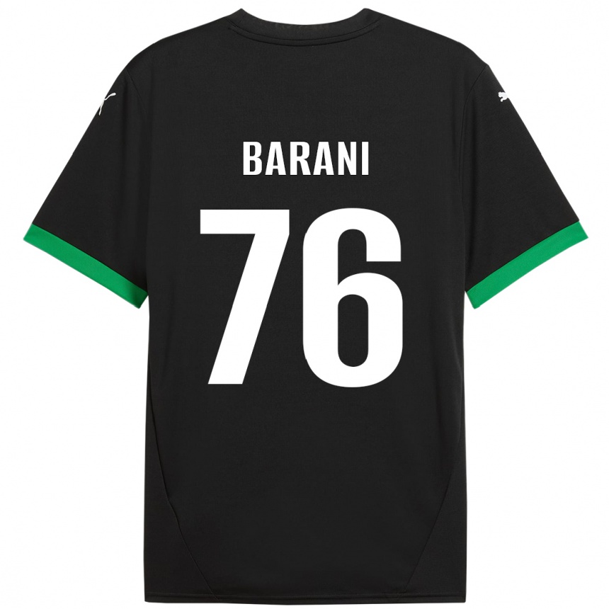 Homme Football Maillot Luca Barani #76 Noir Vert Foncé Tenues Domicile 2024/25