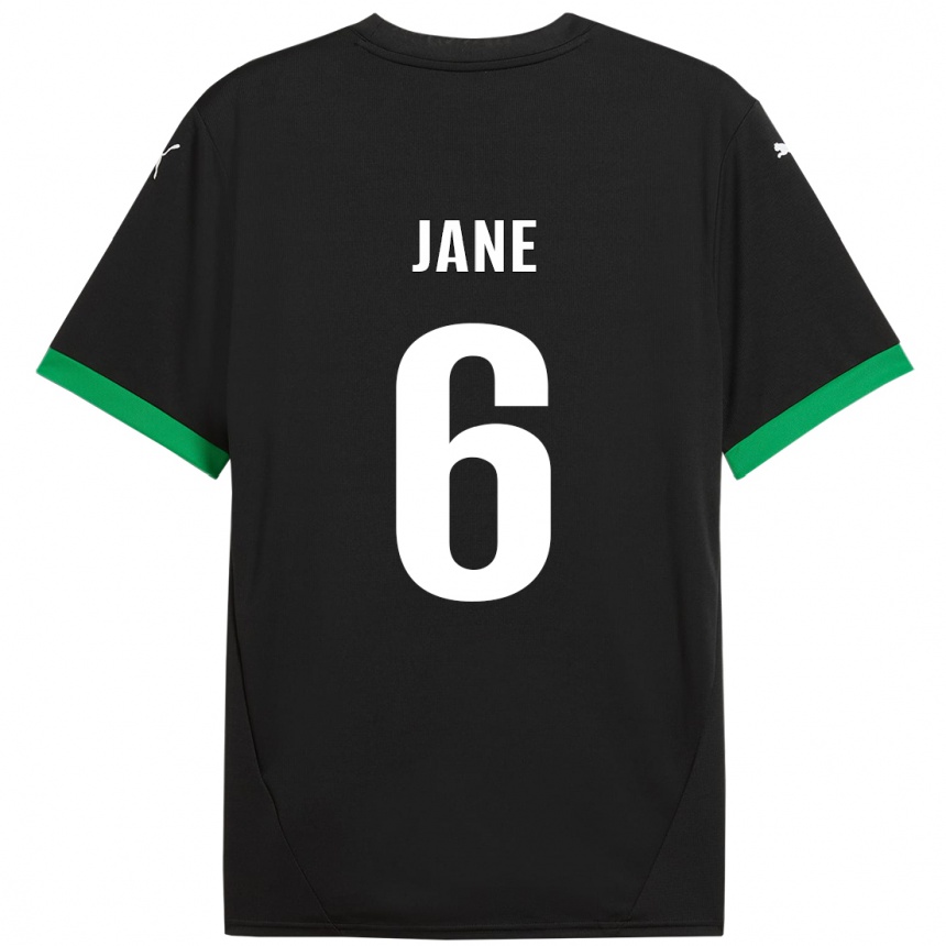 Homme Football Maillot Refiloe Jane #6 Noir Vert Foncé Tenues Domicile 2024/25