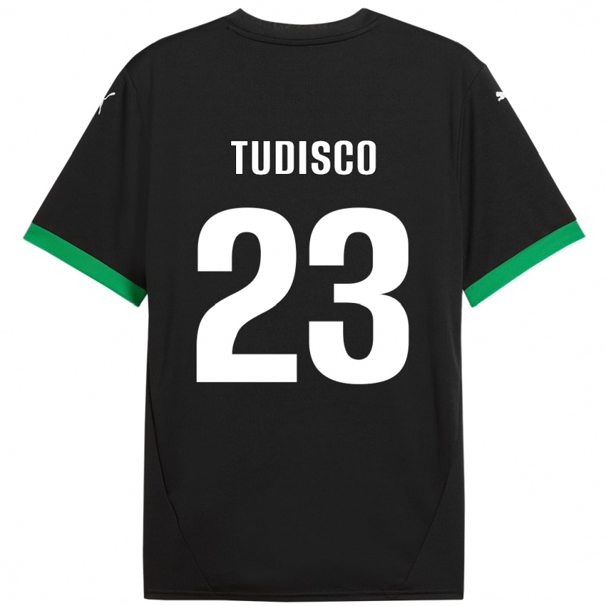 Homme Football Maillot Giorgia Tudisco #23 Noir Vert Foncé Tenues Domicile 2024/25