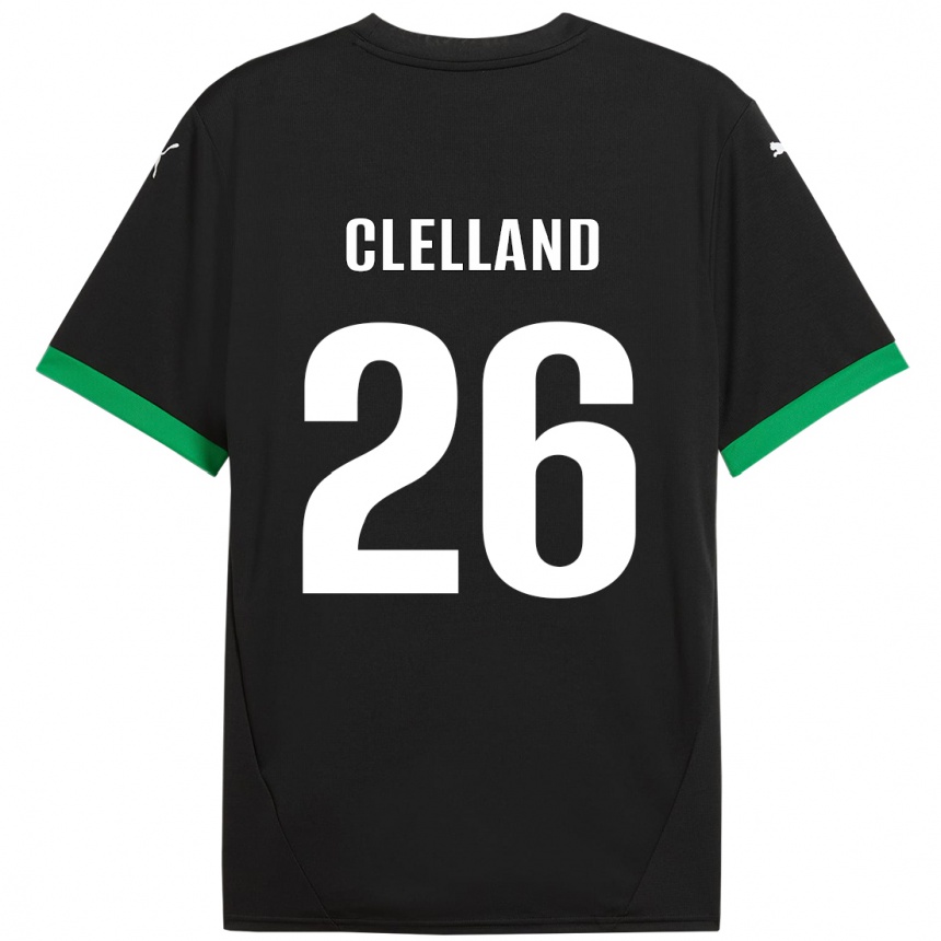 Homme Football Maillot Lana Clelland #26 Noir Vert Foncé Tenues Domicile 2024/25