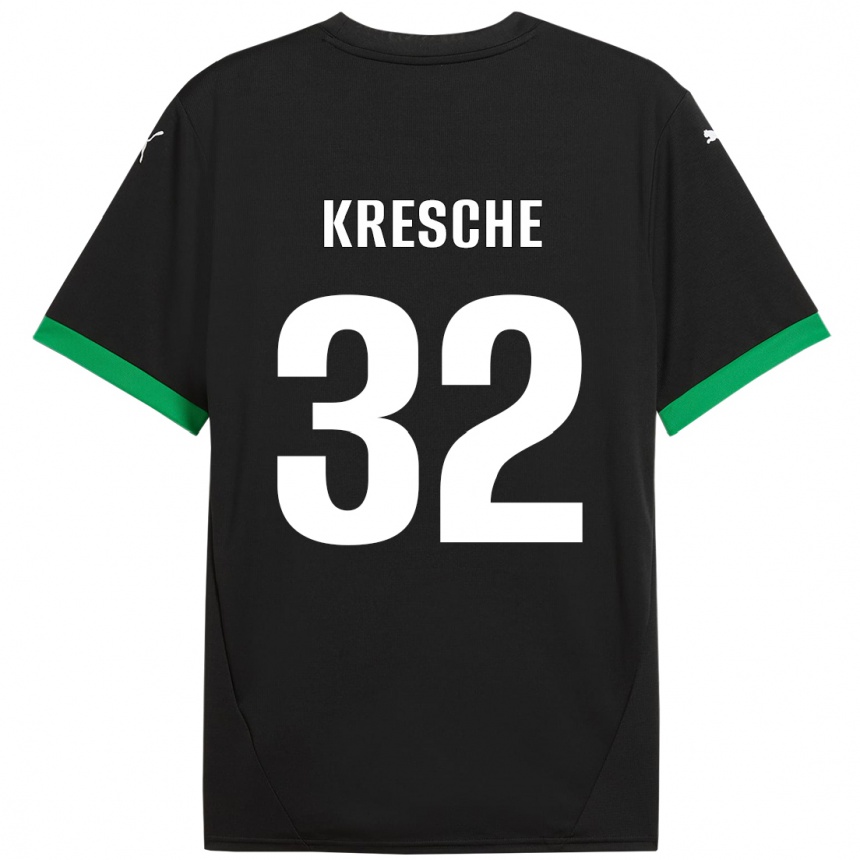 Homme Football Maillot Isabella Kresche #32 Noir Vert Foncé Tenues Domicile 2024/25