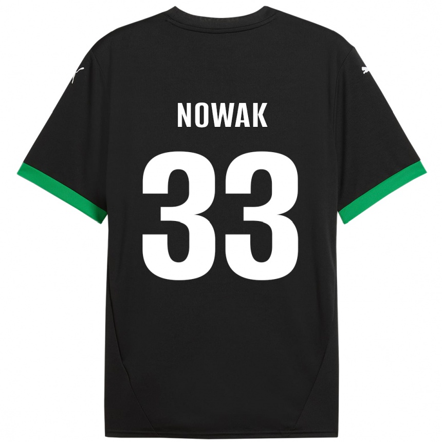 Homme Football Maillot Julie Nowak #33 Noir Vert Foncé Tenues Domicile 2024/25