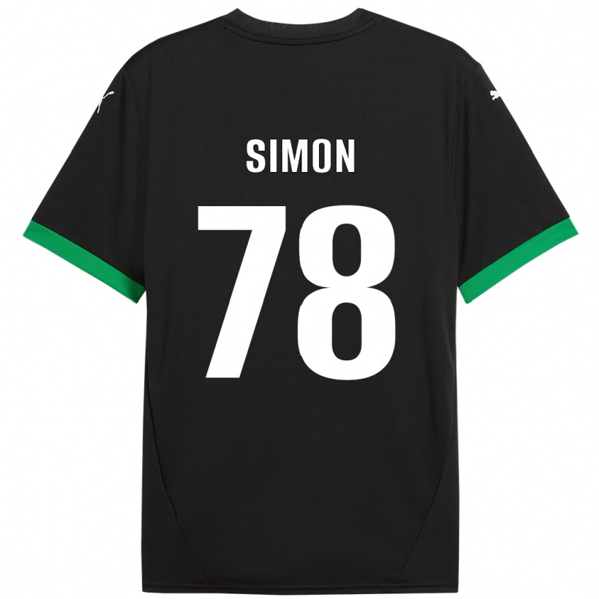 Homme Football Maillot Bénédicte Simon #78 Noir Vert Foncé Tenues Domicile 2024/25