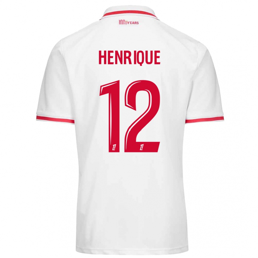 Homme Football Maillot Caio Henrique #12 Blanc Rouge Tenues Domicile 2024/25