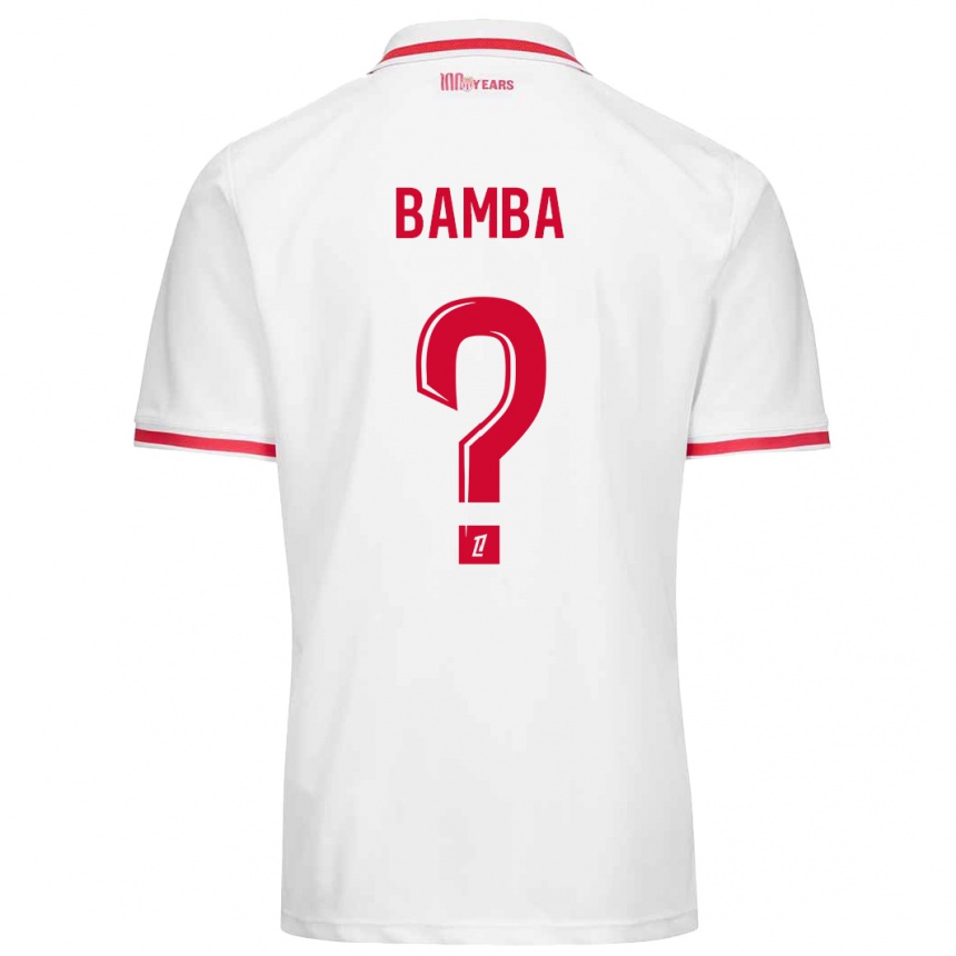 Homme Football Maillot Aladji Bamba #0 Blanc Rouge Tenues Domicile 2024/25