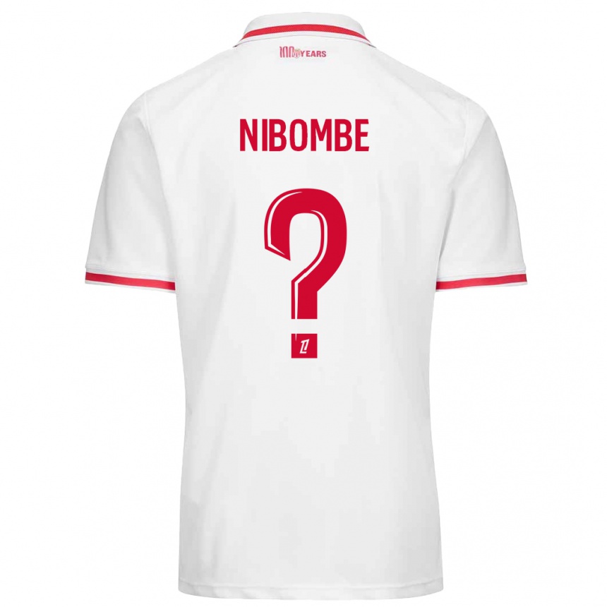 Homme Football Maillot Samuel Nibombe #0 Blanc Rouge Tenues Domicile 2024/25