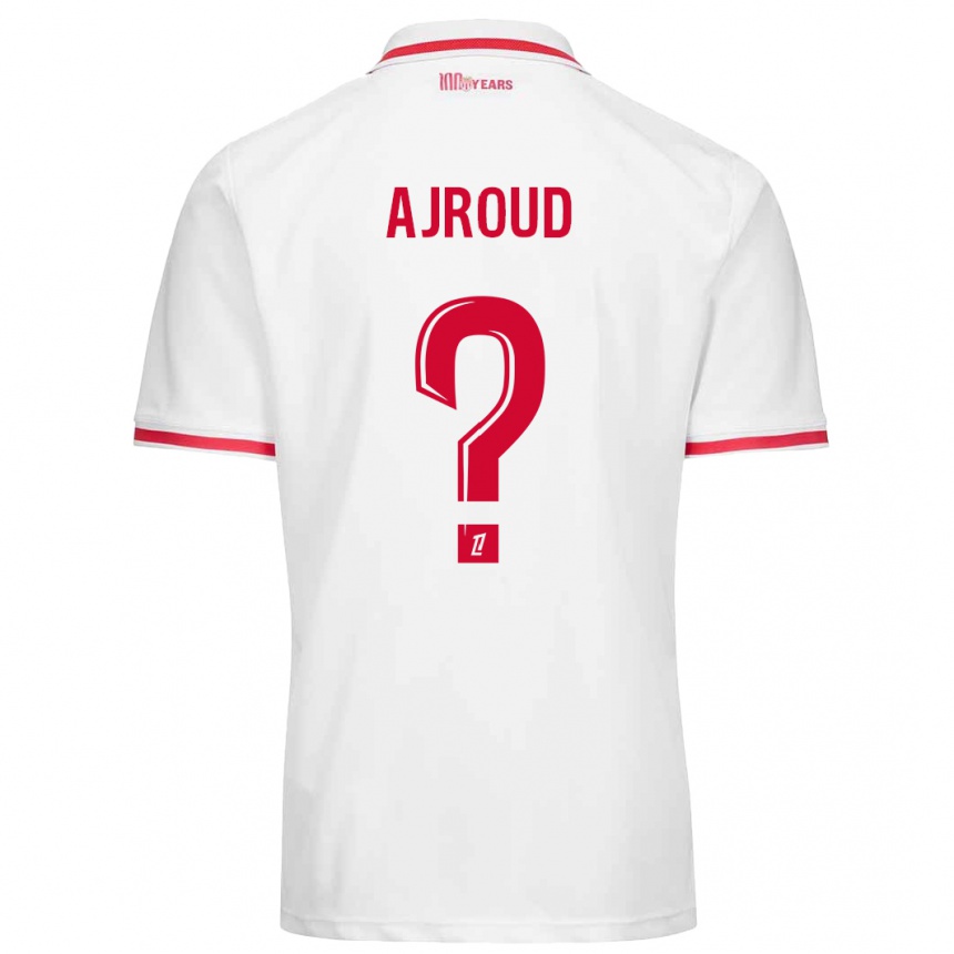 Homme Football Maillot Najd Ajroud #0 Blanc Rouge Tenues Domicile 2024/25