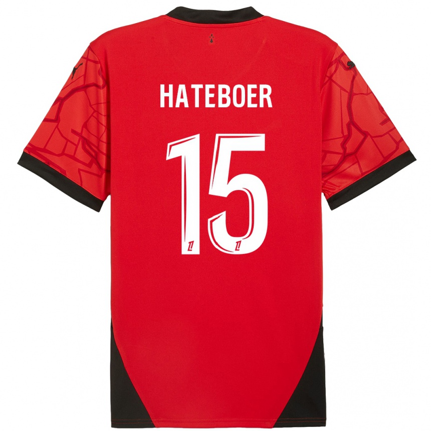 Homme Football Maillot Hans Hateboer #15 Rouge Noir Tenues Domicile 2024/25