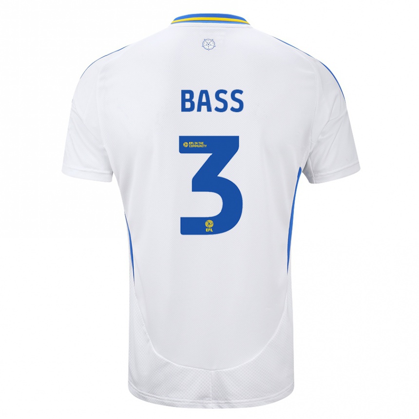 Homme Football Maillot Rebekah Bass #3 Blanc Bleu Tenues Domicile 2024/25