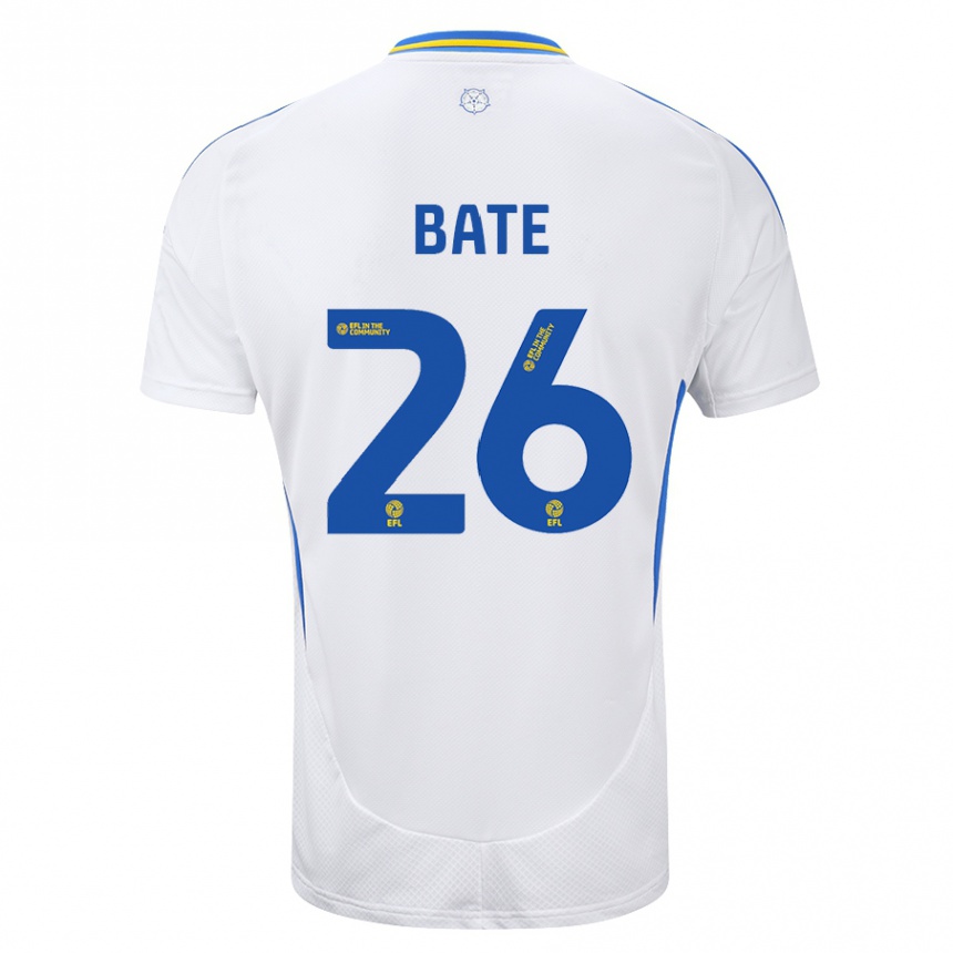 Homme Football Maillot Lewis Bate #26 Blanc Bleu Tenues Domicile 2024/25