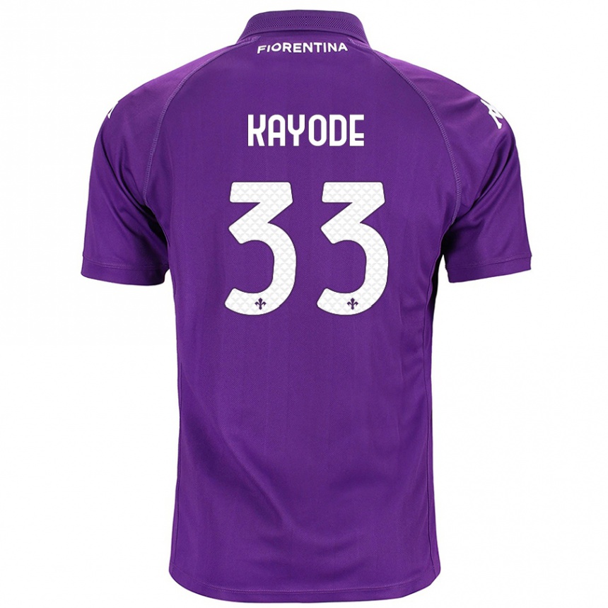 Homme Football Maillot Michael Kayode #33 Violet Tenues Domicile 2024/25