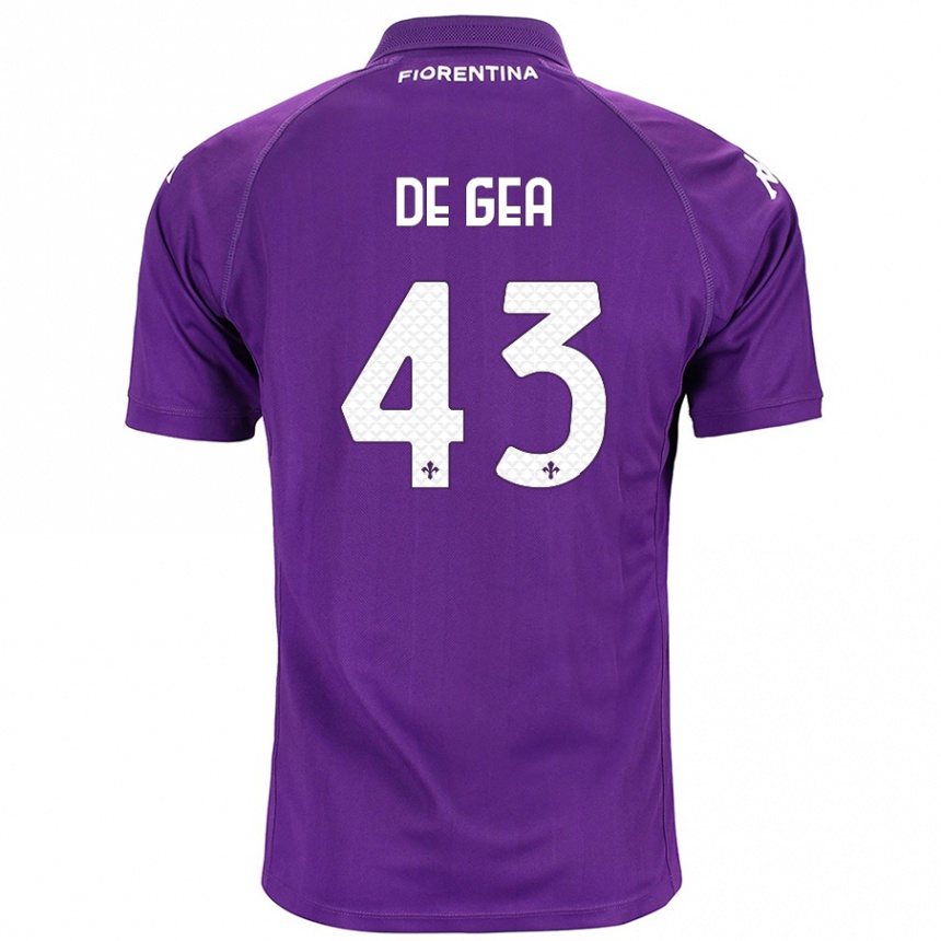 Homme Football Maillot David De Gea #43 Violet Tenues Domicile 2024/25