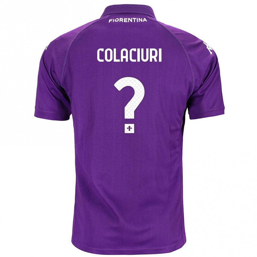 Homme Football Maillot Gabriele Colaciuri #0 Violet Tenues Domicile 2024/25