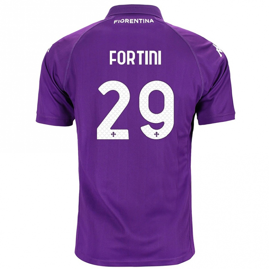 Homme Football Maillot Niccolò Fortini #29 Violet Tenues Domicile 2024/25