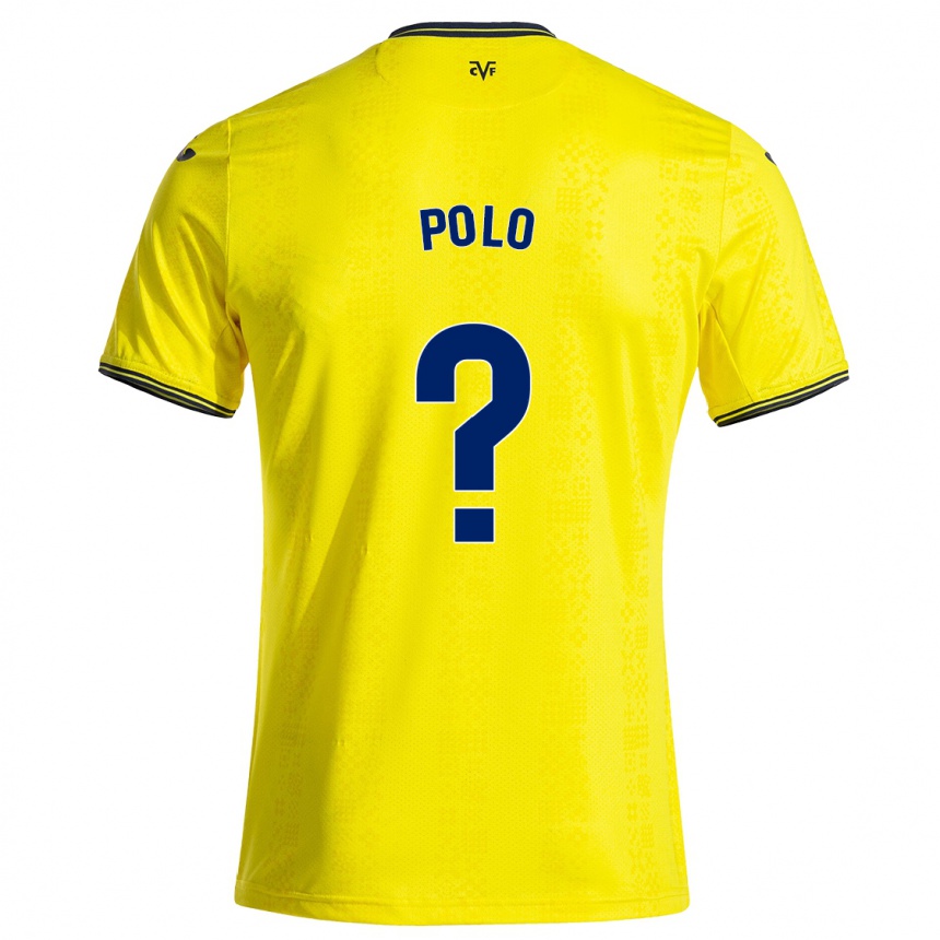 Homme Football Maillot Pablo Polo #0 Jaune Noir Tenues Domicile 2024/25