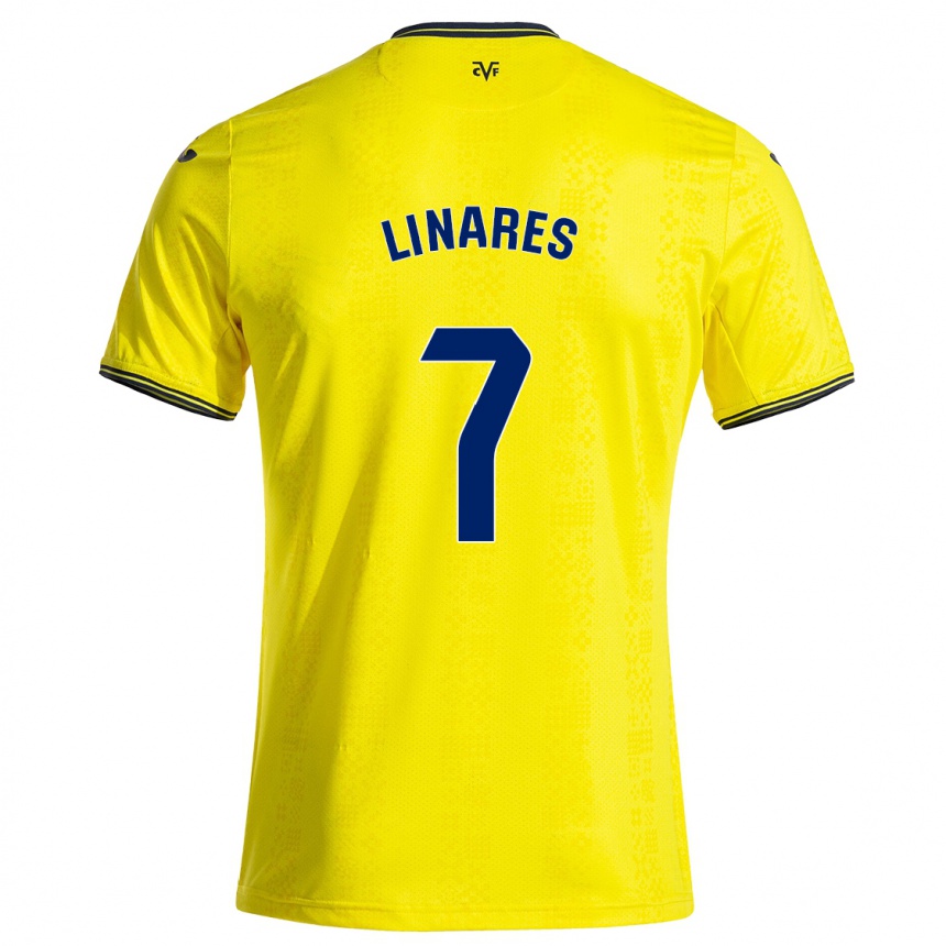 Homme Football Maillot Mario Linares #7 Jaune Noir Tenues Domicile 2024/25