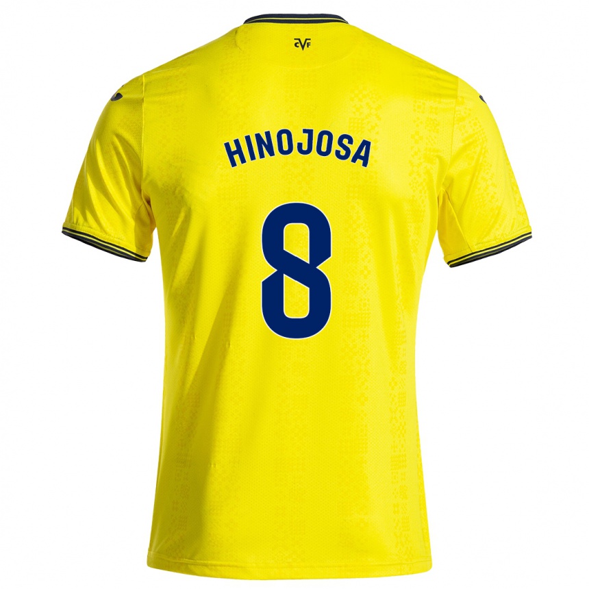 Homme Football Maillot Sergio Hinojosa #8 Jaune Noir Tenues Domicile 2024/25