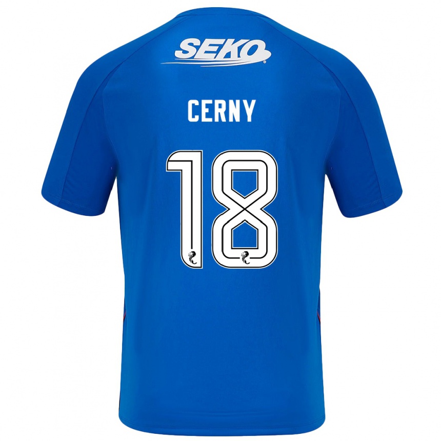 Homme Football Maillot Vaclav Cerny #18 Bleu Foncé Tenues Domicile 2024/25