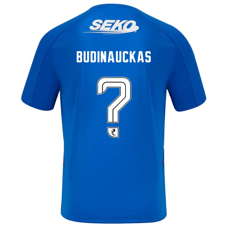 Homme Football Maillot Lewis Budinauckas #0 Bleu Foncé Tenues Domicile 2024/25