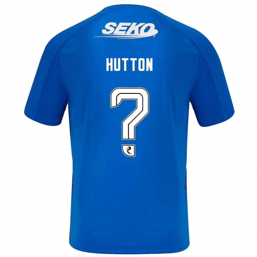 Homme Football Maillot Zander Hutton #0 Bleu Foncé Tenues Domicile 2024/25