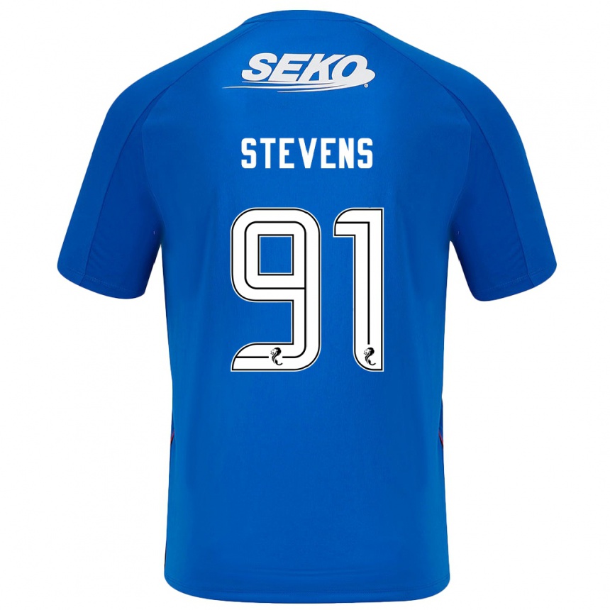 Homme Football Maillot Archie Stevens #91 Bleu Foncé Tenues Domicile 2024/25