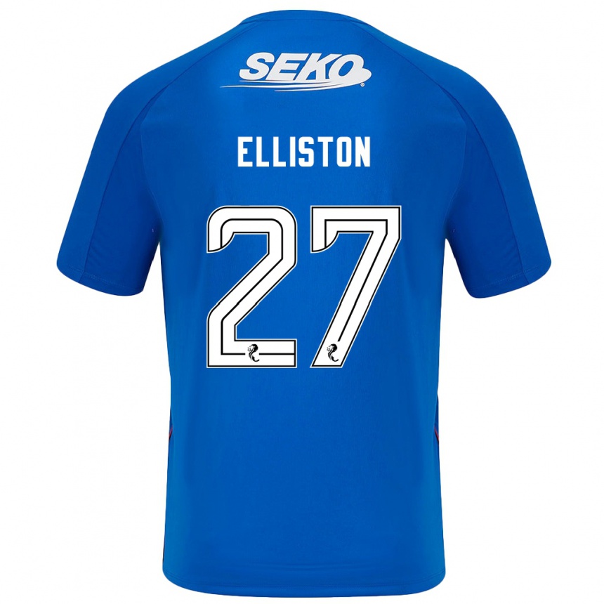 Homme Football Maillot Maddie Elliston #27 Bleu Foncé Tenues Domicile 2024/25