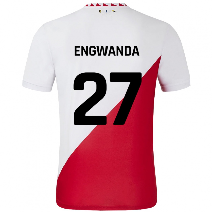 Homme Football Maillot Alonzo Engwanda #27 Blanc Rouge Tenues Domicile 2024/25