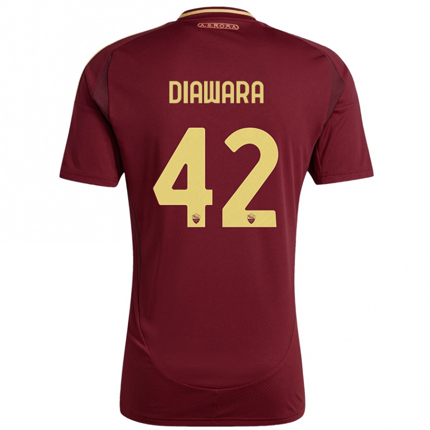 Homme Football Maillot Amadou Diawara #42 Rouge Brun Or Tenues Domicile 2024/25