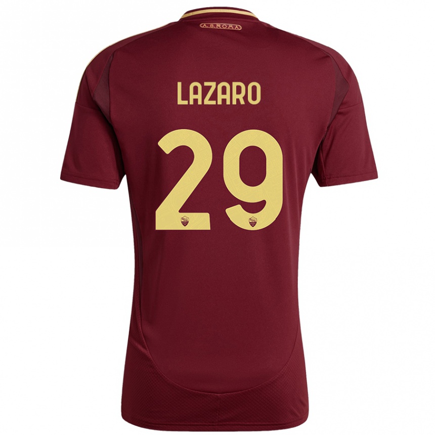 Homme Football Maillot Paloma Lazaro #29 Rouge Brun Or Tenues Domicile 2024/25