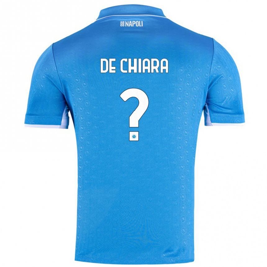 Homme Football Maillot Emmanuele De Chiara #0 Bleu Ciel Tenues Domicile 2024/25