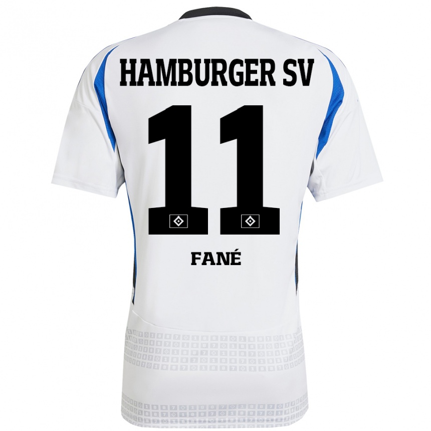 Homme Football Maillot Sidi Fané #11 Blanc Bleu Tenues Domicile 2024/25