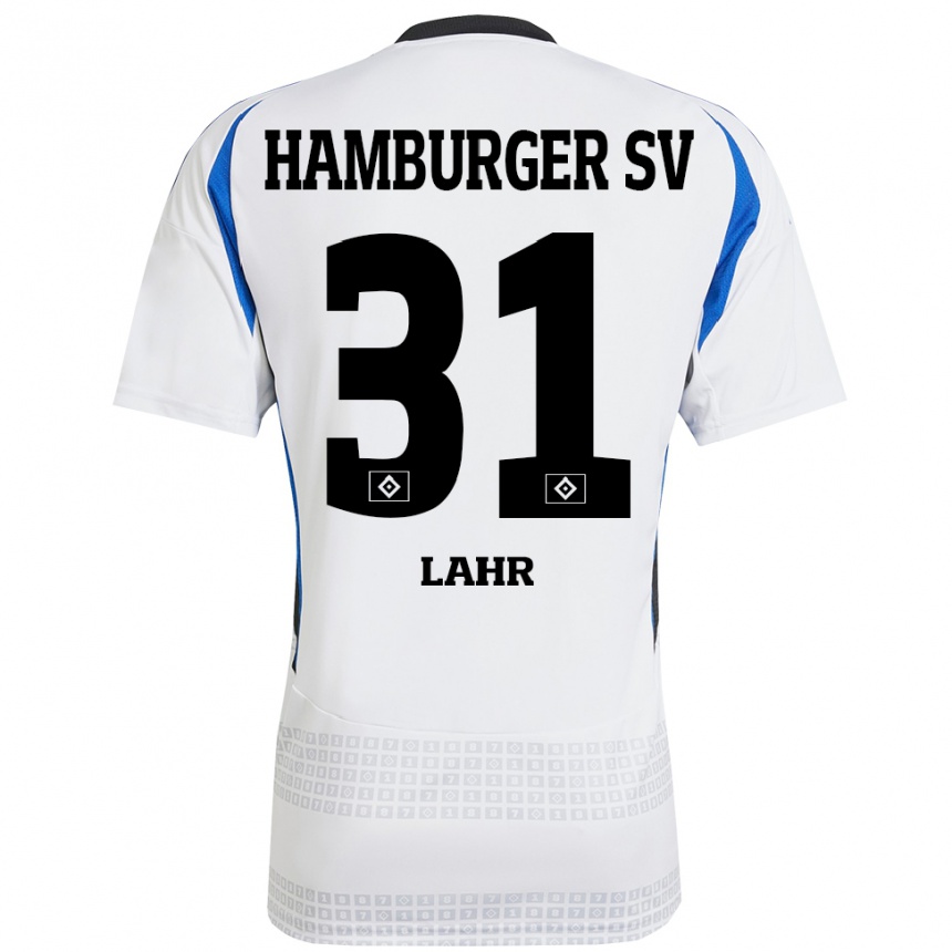 Homme Football Maillot Jobina Lahr #31 Blanc Bleu Tenues Domicile 2024/25