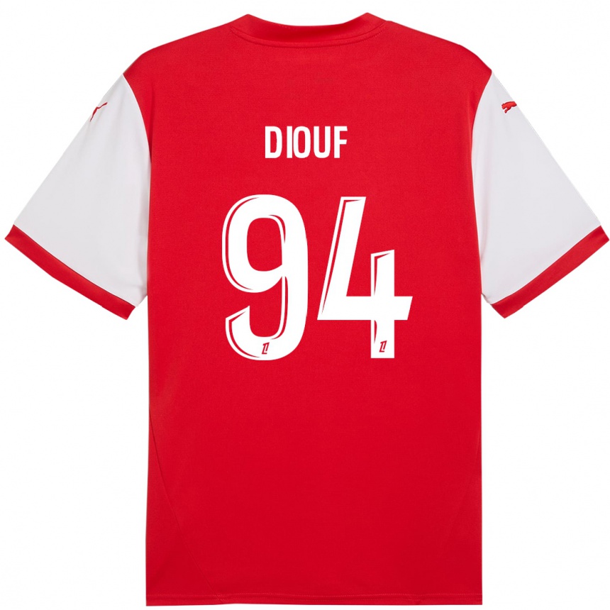 Homme Football Maillot Yehvann Diouf #94 Rouge Blanc Tenues Domicile 2024/25