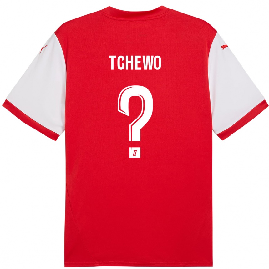 Homme Football Maillot Ryan Tchapda Tchewo #0 Rouge Blanc Tenues Domicile 2024/25