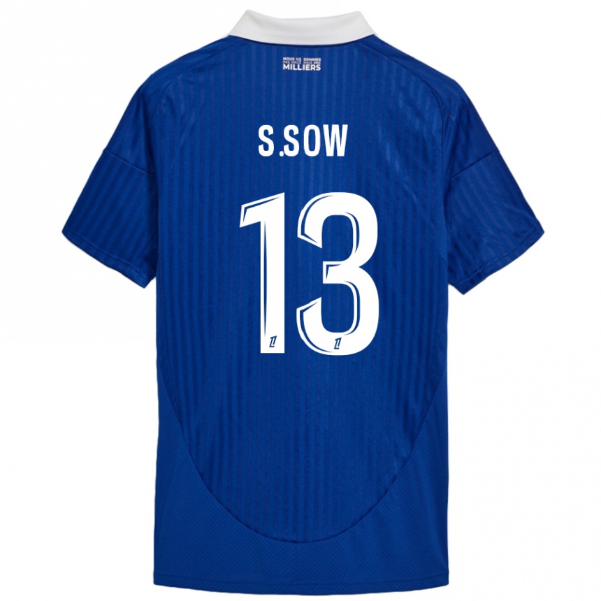 Homme Football Maillot Saïdou Sow #13 Bleu Blanc Tenues Domicile 2024/25