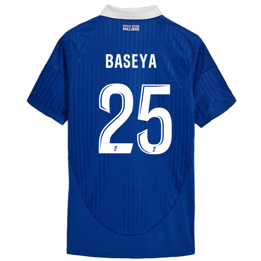 Homme Football Maillot Steven Baseya #25 Bleu Blanc Tenues Domicile 2024/25