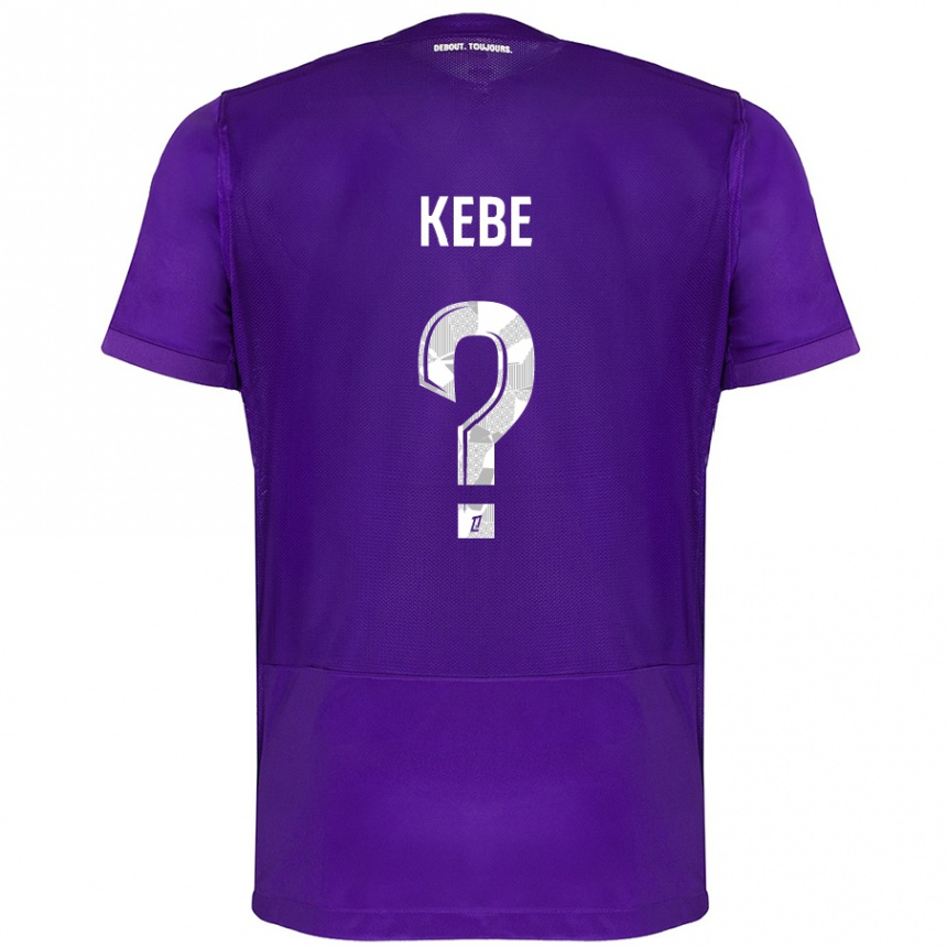 Homme Football Maillot Mamadou Kébé #0 Violet Blanc Tenues Domicile 2024/25