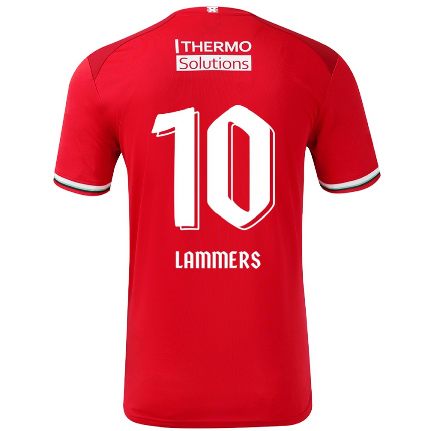 Homme Football Maillot Sam Lammers #10 Rouge Blanc Tenues Domicile 2024/25