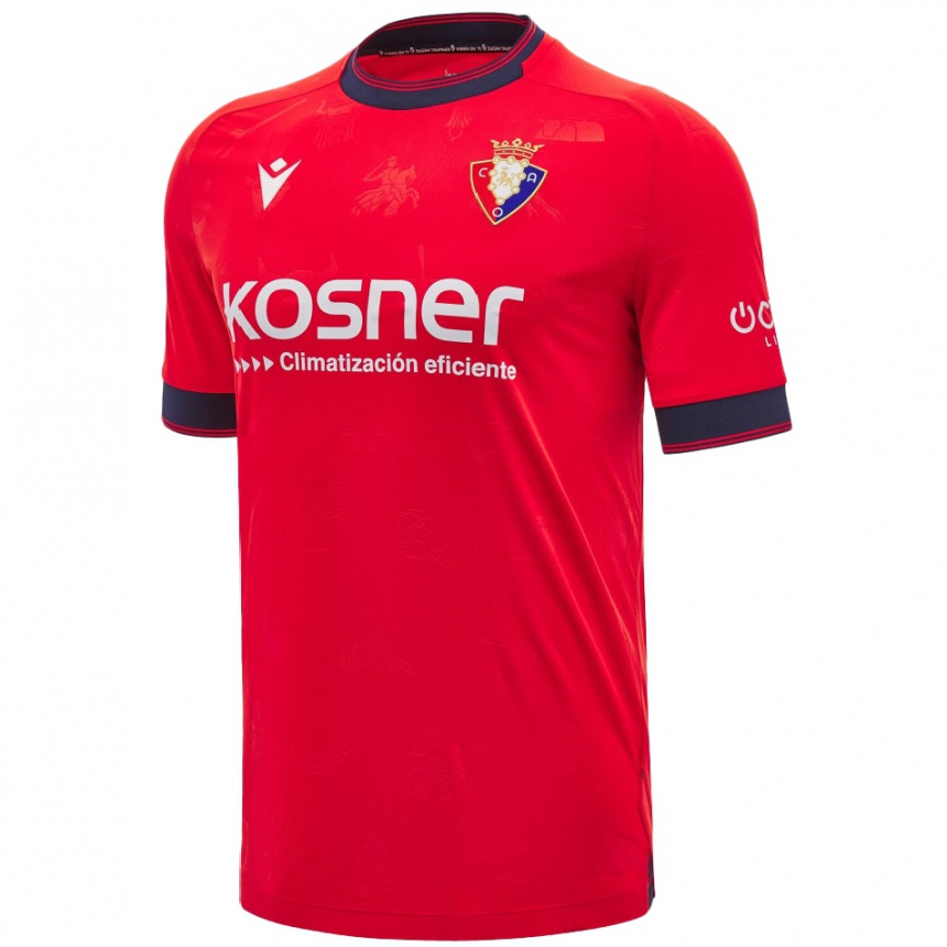 Homme Football Maillot Votre Nom #0 Rouge Blanc Tenues Domicile 2024/25